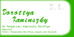 dorottya kaminszky business card